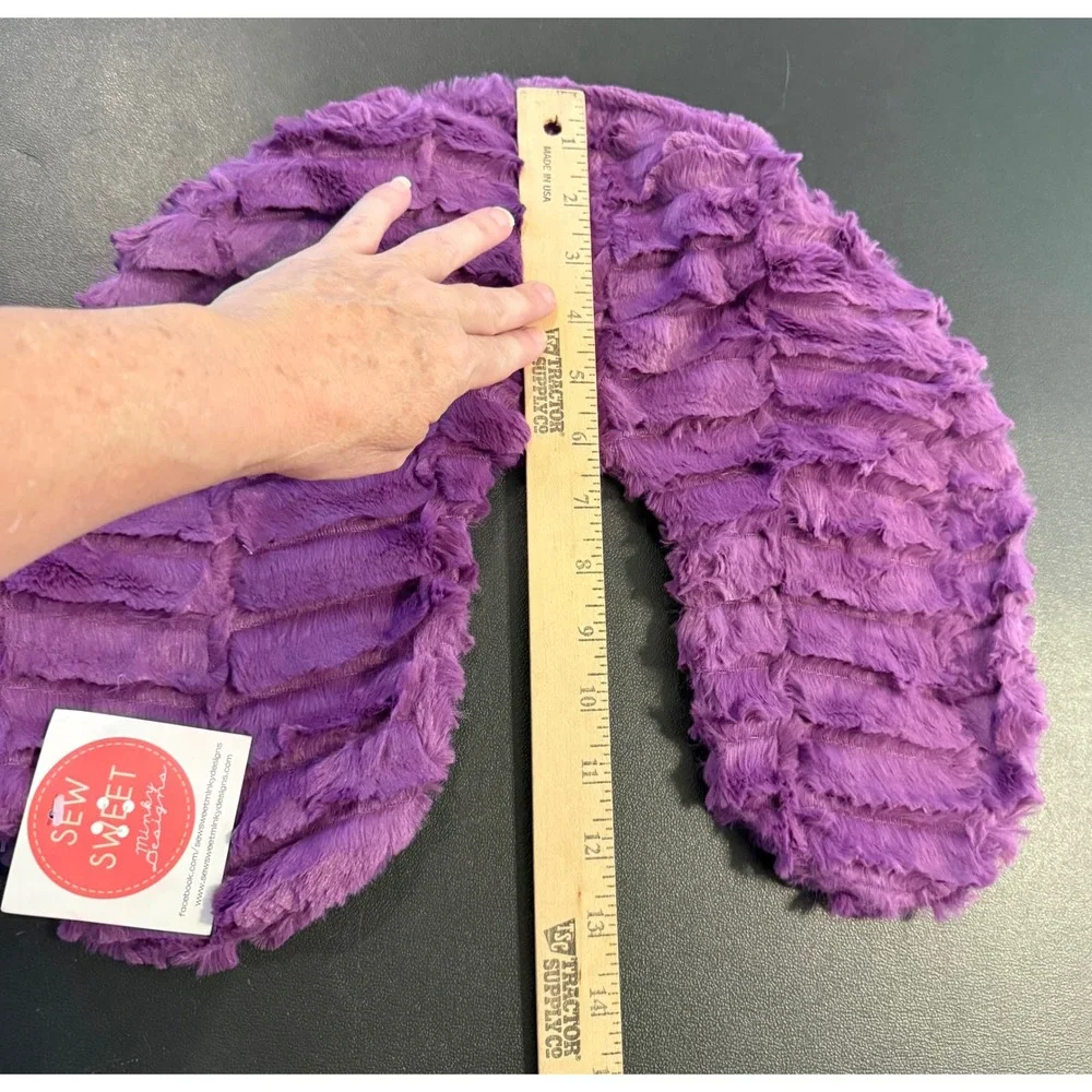 Sew Sweet Minky Designs Travel Neck Pillow Cover Purple Plush Luxury Cozy NEW